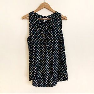 Joie Aruna 100% Silk Bug Tank Blouse Black Medium